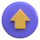 Yellow arrow up icon on a purple circular background.